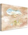 Children's Canvas prints - Flying whale and ship | FEEBY