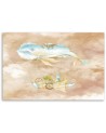 Children's Canvas prints - Flying whale and ship | FEEBY