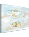 Children's Canvas prints - Flying whale and ship | FEEBY
