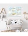 Children's Canvas prints - Flying whale and ship | FEEBY