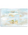 Children's Canvas prints - Flying whale and ship | FEEBY