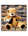 Canvas prints for children's room - Plush teddy bear with heart | FEEBY