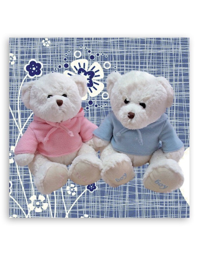 Children's room painting - Two plush teddy bears | FEEBY