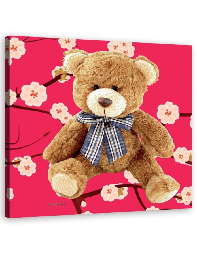 Canvas prints for children's, kids room - Plush teddy bear | FEEBY