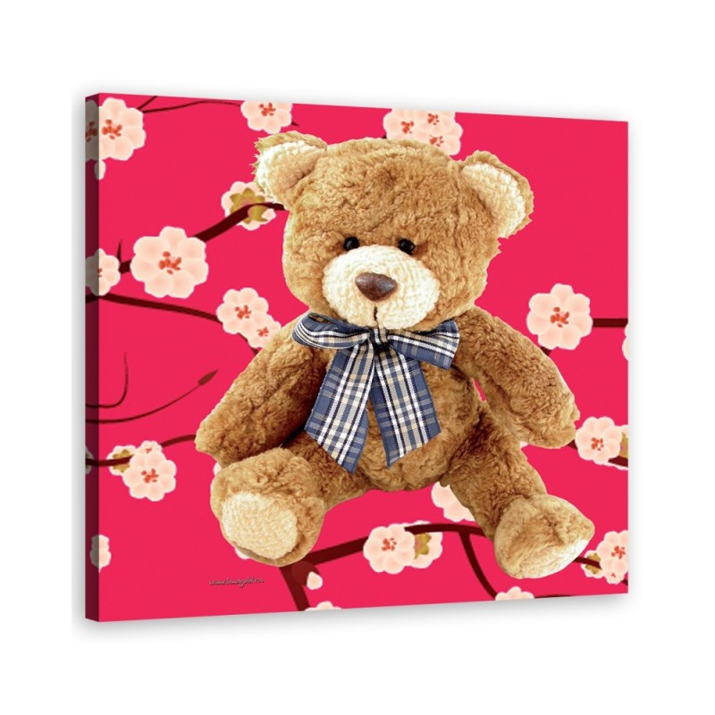 Canvas prints for children's, kids room - Plush teddy bear | FEEBY