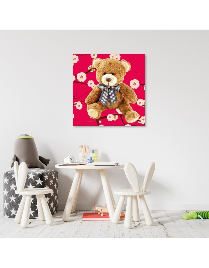 Canvas prints for children's, kids room - Plush teddy bear | FEEBY