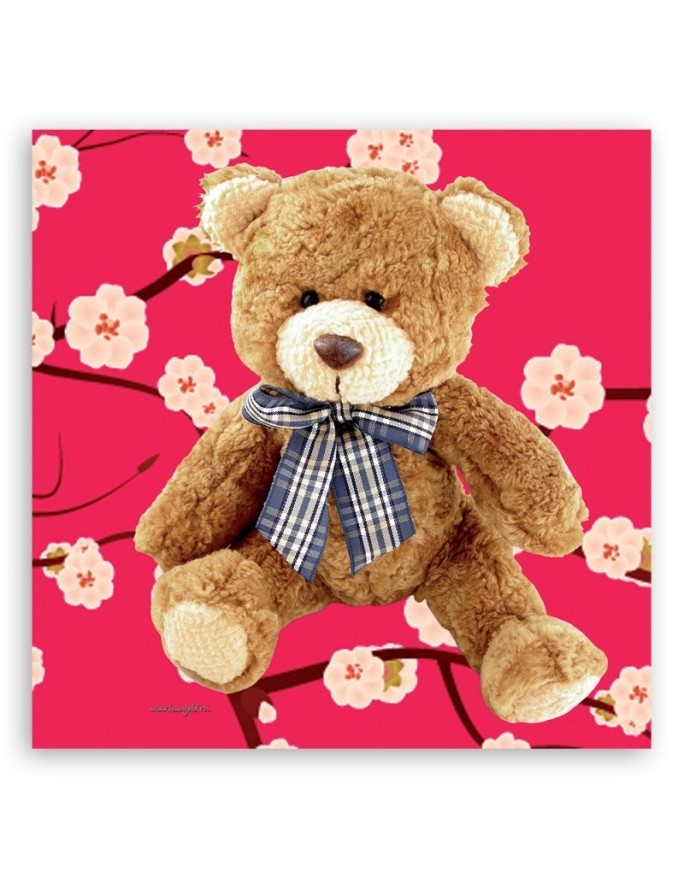 Canvas prints for children's, kids room - Plush teddy bear | FEEBY
