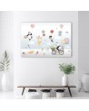 Canvas prints for children - Colourful animals with balloons | FEEBY