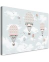 Children's Canvas prints - Colourful animals with balloon flight | FEEBY