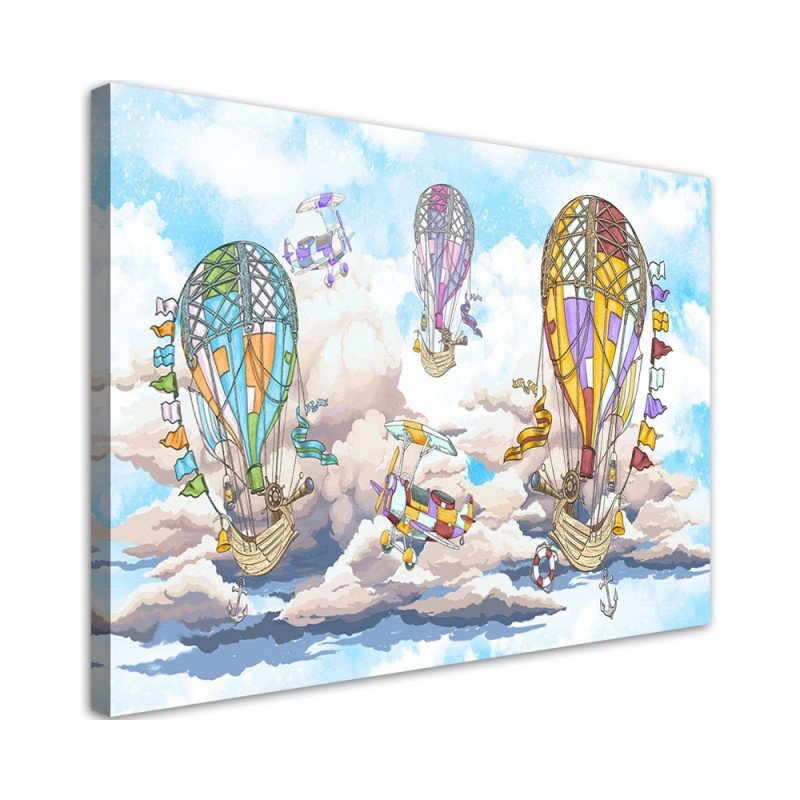 Children's Canvas prints - Colourful air balloons | FEEBY