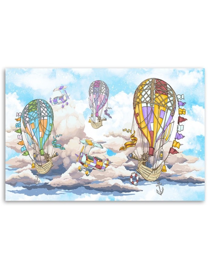 Children's Canvas prints - Colourful air balloons | FEEBY