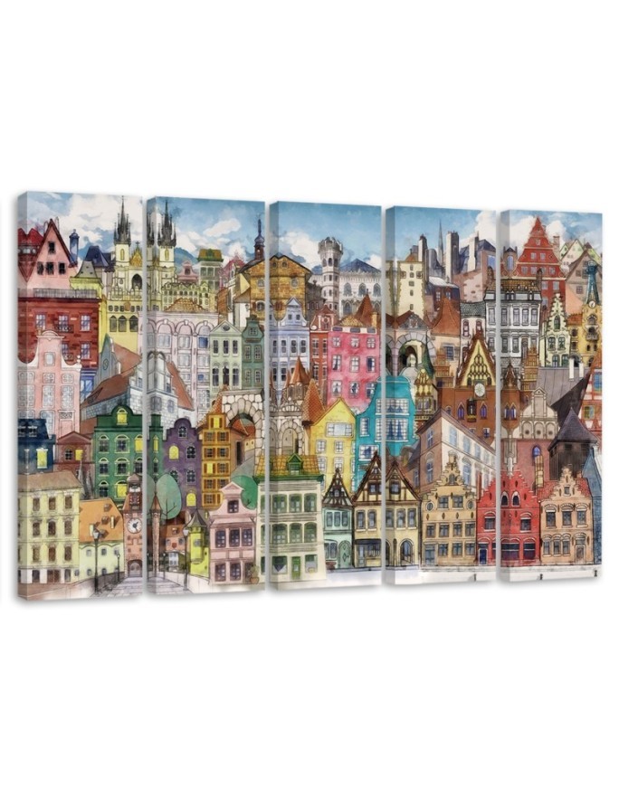 Modern painting for children -Jolly city | FEEBY