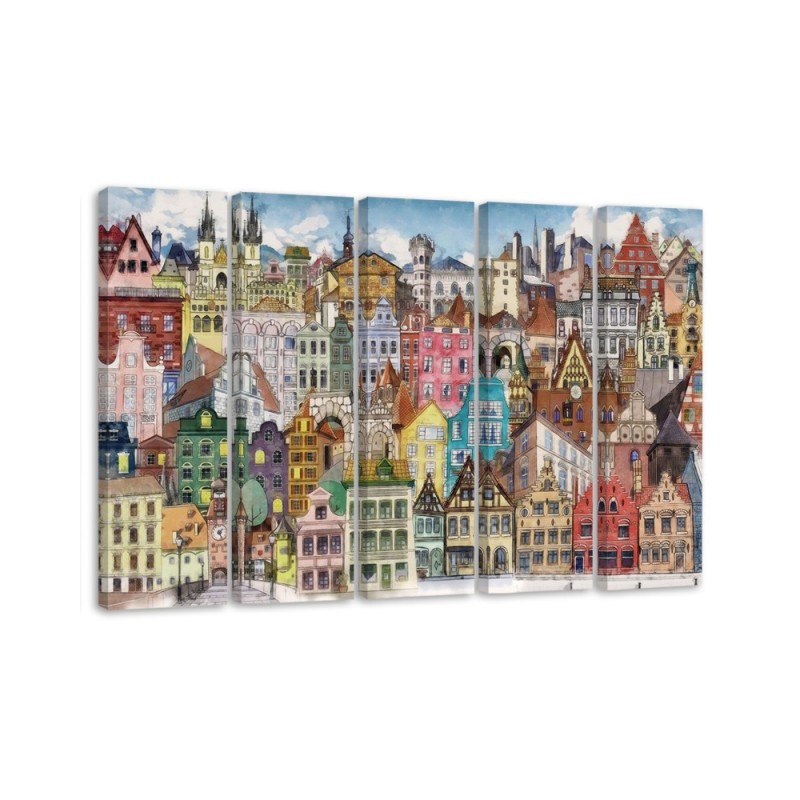 Modern painting for children -Jolly city | FEEBY