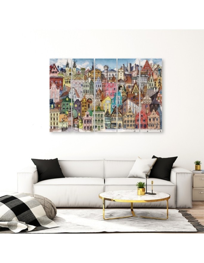 Modern painting for children -Jolly city | FEEBY