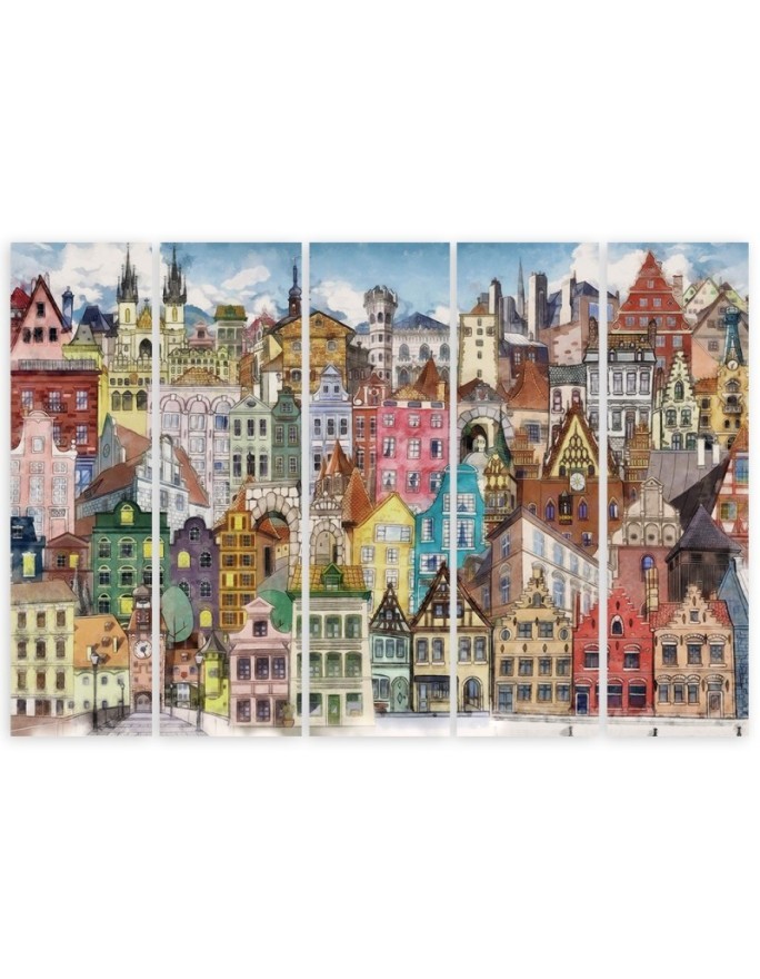 Modern painting for children -Jolly city | FEEBY