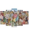 Canvas print for children 5 parts - Colourful city | FEEBY