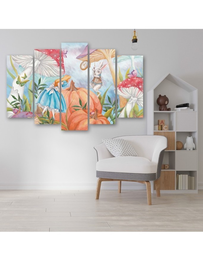 Children's painting five-part - Little Alice in Wonderland | FEEBY