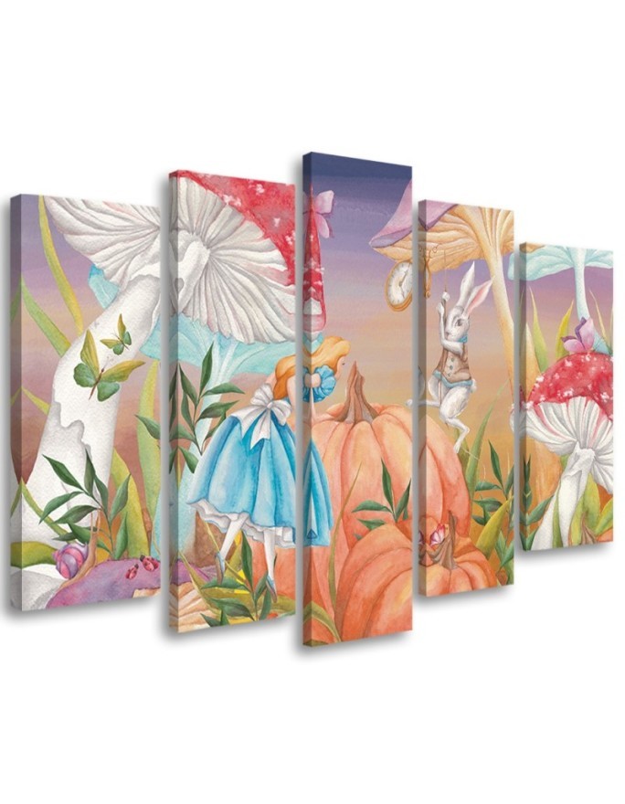 Children's painting five-part - Little Alice in the land of wonders | FEEBY