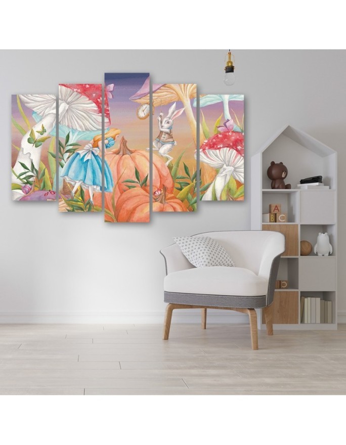 Children's painting five-part - Little Alice in the land of wonders | FEEBY