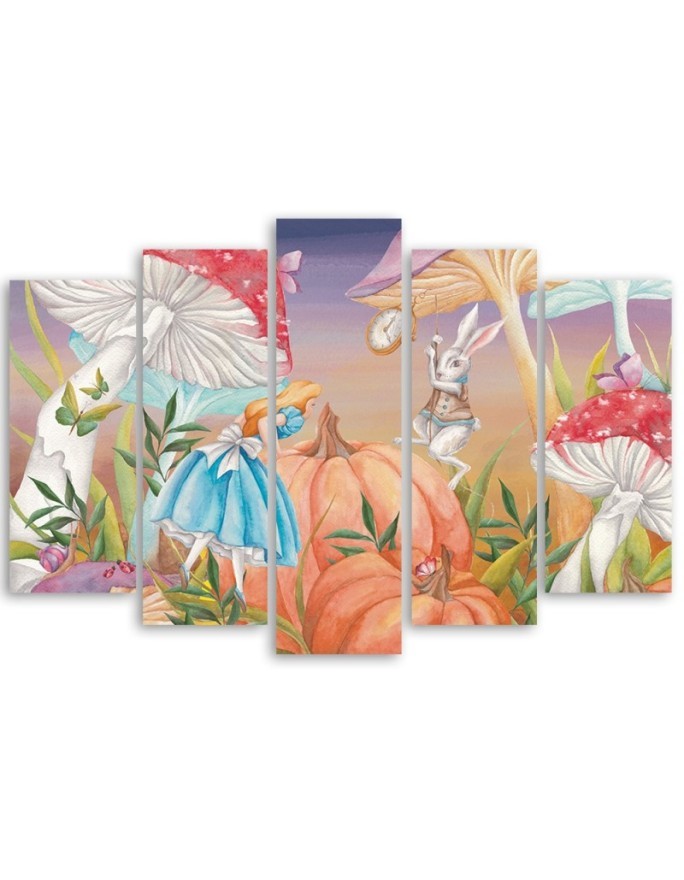 Children's painting five-part - Little Alice in the land of wonders | FEEBY