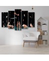 Children's painting five parts - Forest animals deer bear fox | FEEBY