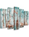 Children's painting 5-part - Forest animals deer bear fox | FEEBY