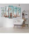 Children's painting 5-part - Forest animals deer bear fox | FEEBY