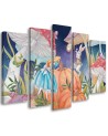 Children's room picture 5-part - Little Alice in the wonderland | FEEBY
