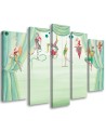 Children's room painting 5 parts - Circus acrobats | FEEBY
