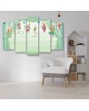 Children's room painting 5 parts - Circus acrobats | FEEBY