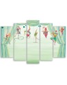 Children's room painting 5 parts - Circus acrobats | FEEBY
