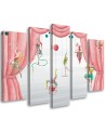 Canvas print for children's room 5 parts - Circus acrobats | FEEBY