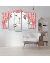 Canvas print for children's room 5 parts - Circus acrobats | FEEBY