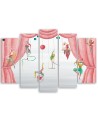 Canvas print for children's room 5 parts - Circus acrobats | FEEBY