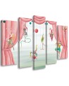 Canvas print for children's room 5 parts - Acrobats circus | FEEBY