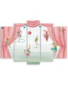 Canvas print for children's room 5 parts - Acrobats circus | FEEBY