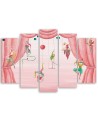 Canvas print for children's room 5 parts - Acrobats circus | FEEBY