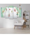 Canvas print for children's room 5 parts - Acrobats circus | FEEBY