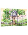 Children's painting 5-piece - White rabbits treehouse | FEEBY