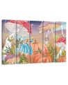 Children's Canvas painting five-part - Little Alice in the land of wonders | FEEBY