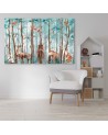 Children's painting 5-part - Forest animals deer bear fox | FEEBY