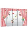 Canvas print for children's room 5 parts - Circus acrobats | FEEBY