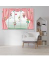Canvas print for children's room 5 parts - Acrobats circus | FEEBY