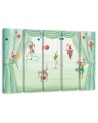 Canvas print for children's room 5 parts - Acrobats circus | FEEBY