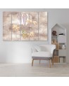 Wall art for children 5 panel - Hot air balloon flying house and fish | FEEBY
