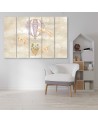 Canvas prints children 5-parts - Hot air balloon flying house and fish | FEEBY