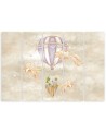 Canvas prints children 5-parts - Hot air balloon flying house and fish | FEEBY