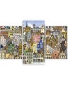 Canvas print for children's room triptych - Merry city | FEEBY