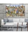 Painting Canvas for a child 3-part - Merry city | FEEBY