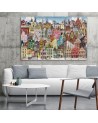 Painting for a child's room 3-part - Merry city | FEEBY
